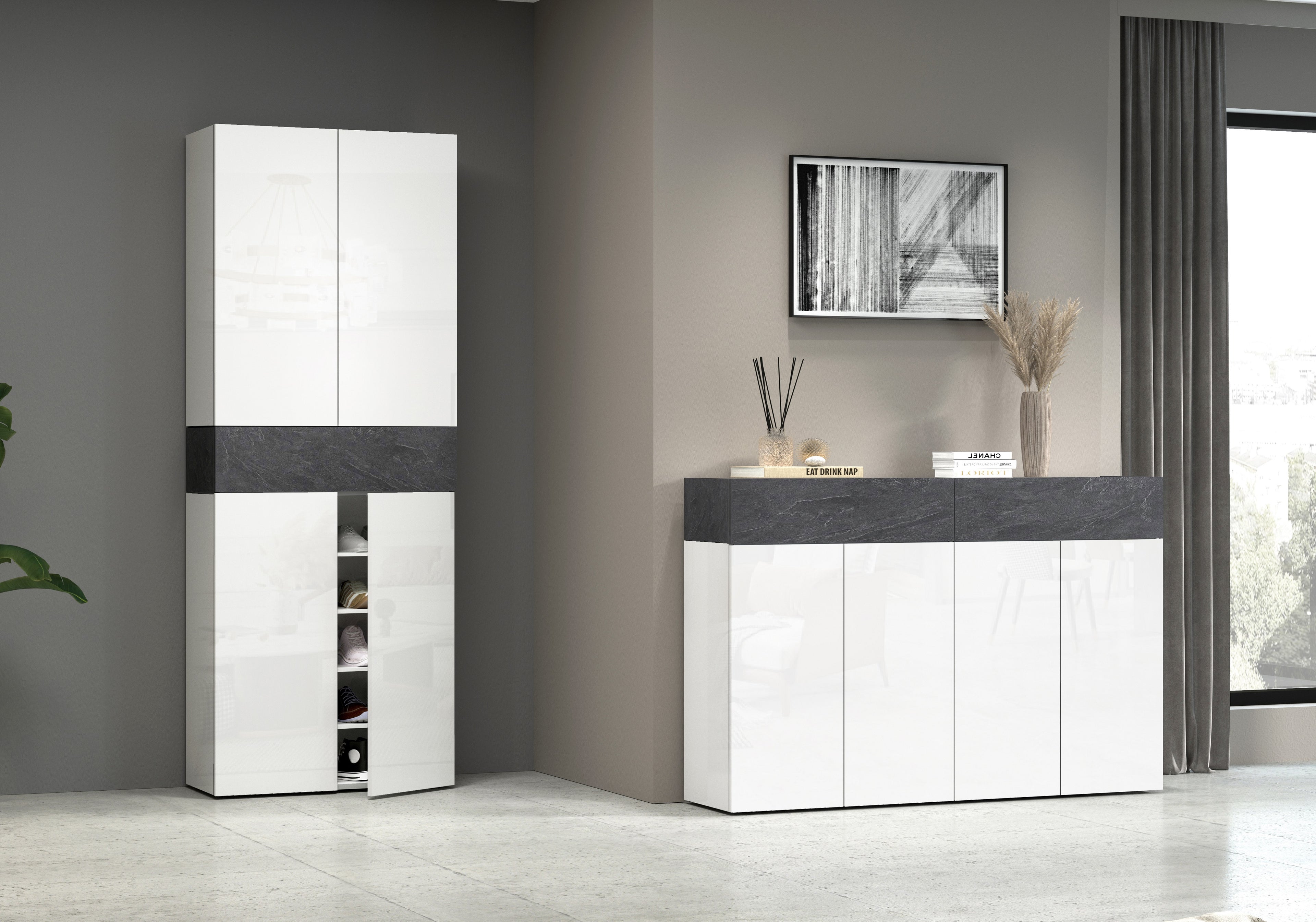 Armadio scarpiera SAVONA con 4 ante e 1 ribalta