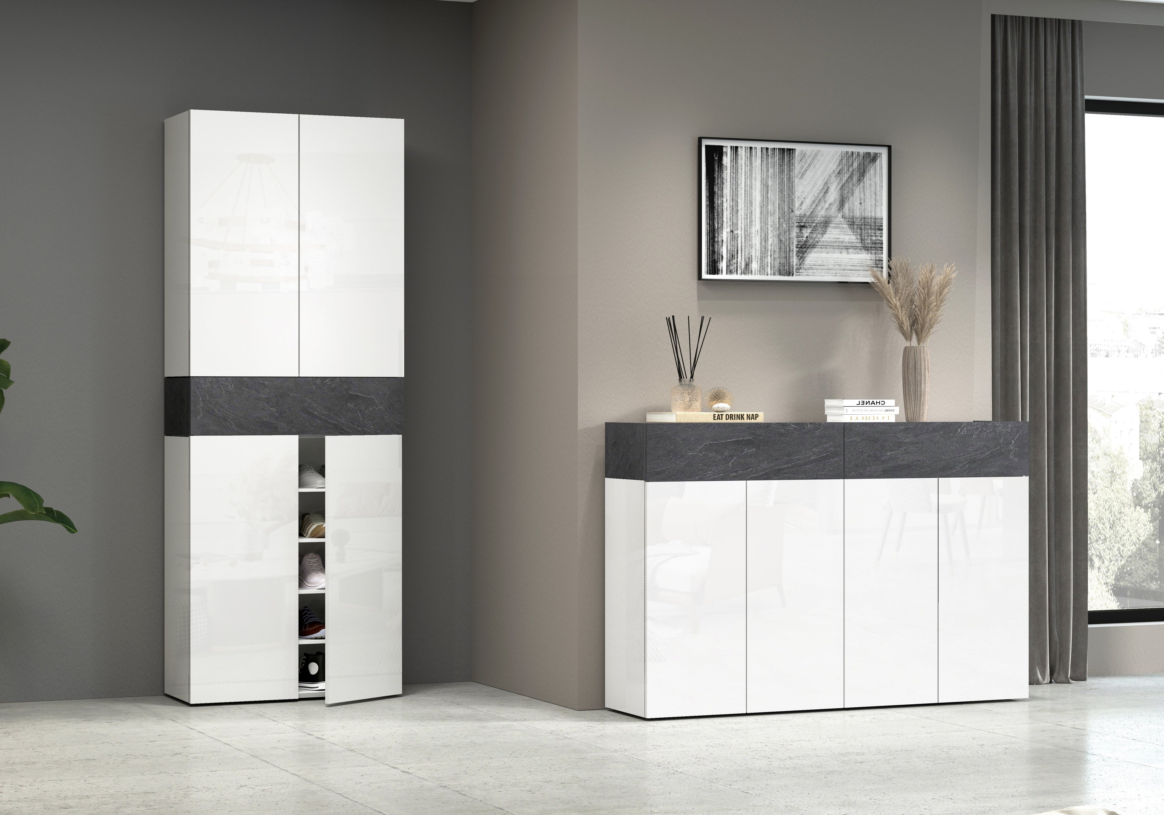Scarpiera SAVONA con 4 ante e 2 ribalte - Milano 7 Arte e Design