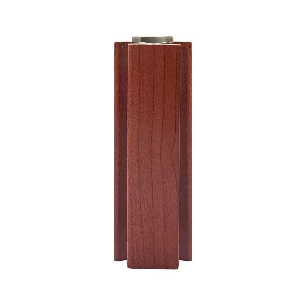 Angolare per zoccolo 90° R12 doppio rivestimento in PVC ciliegio H 12 cm.