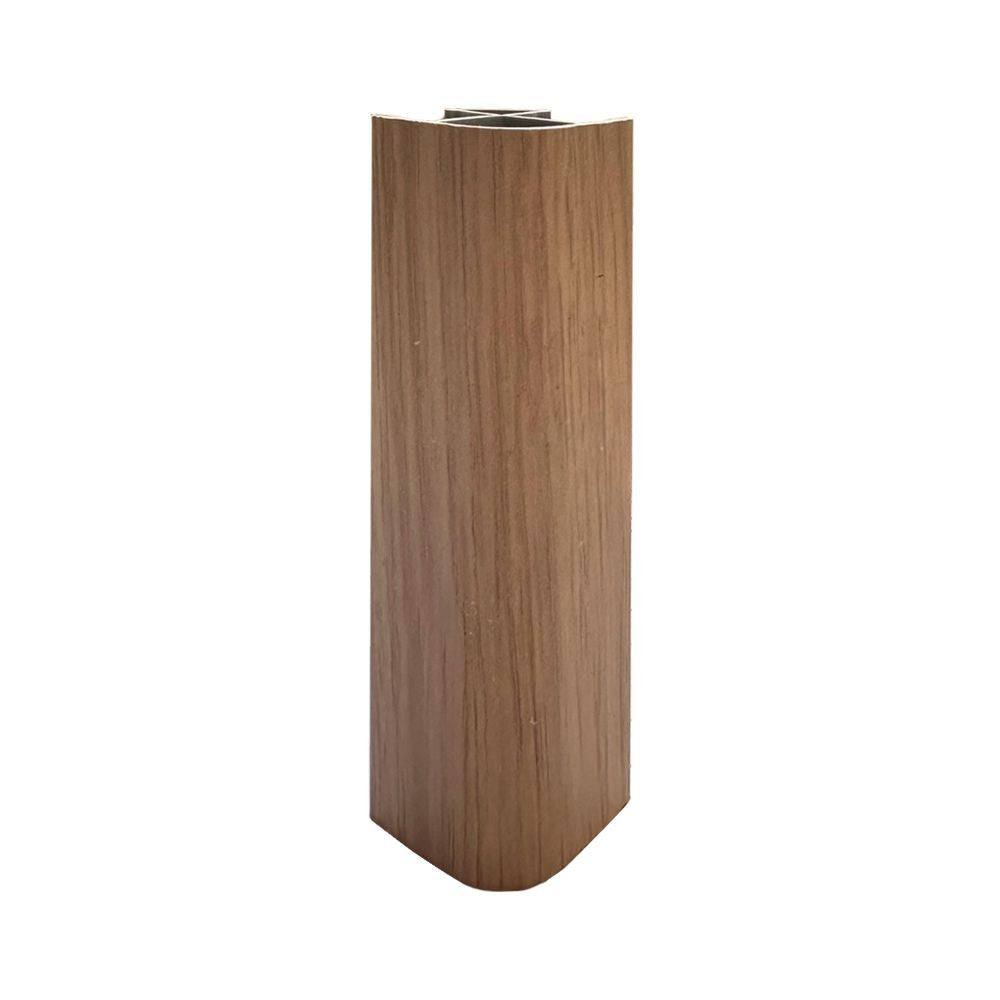 Angolare per zoccolo 90° R12 in faggio scuro H 12 cm.