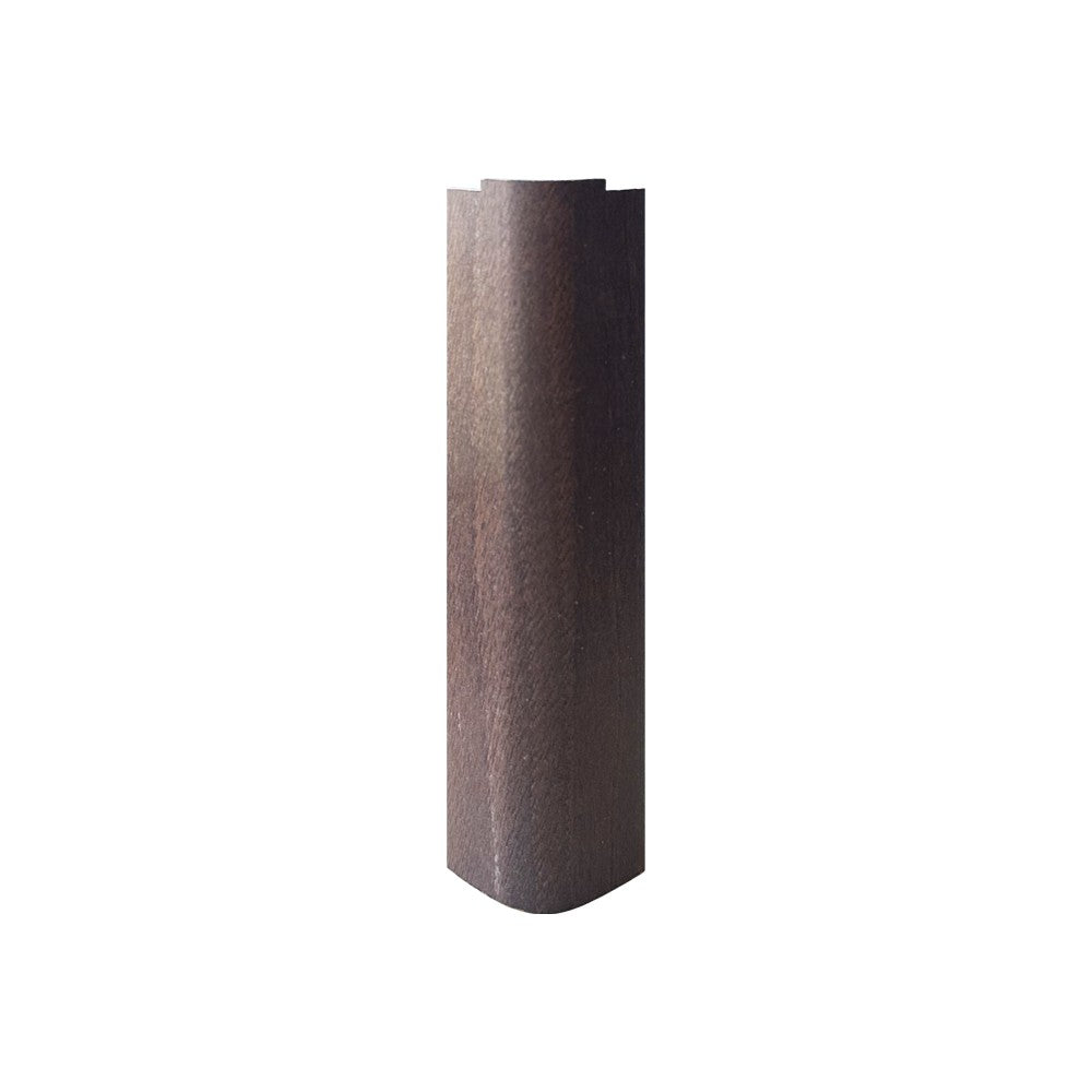 Angolare per zoccolo 90° R12 in noce arte povera H 12 cm.