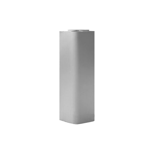 Angolare per zoccolo 90° R12 in pvc colore alluminio satinato H 9.7 cm.