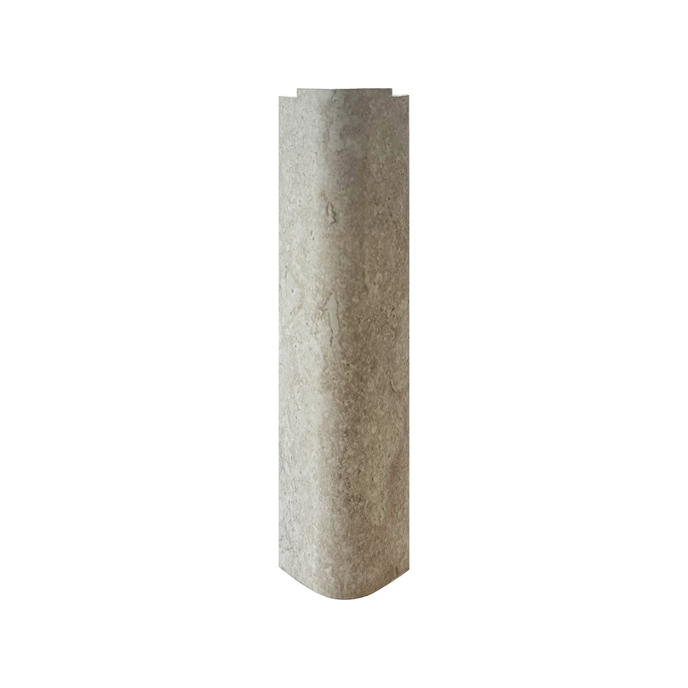 Angolare per zoccolo 90° R12 in travertino H 9.7 cm.