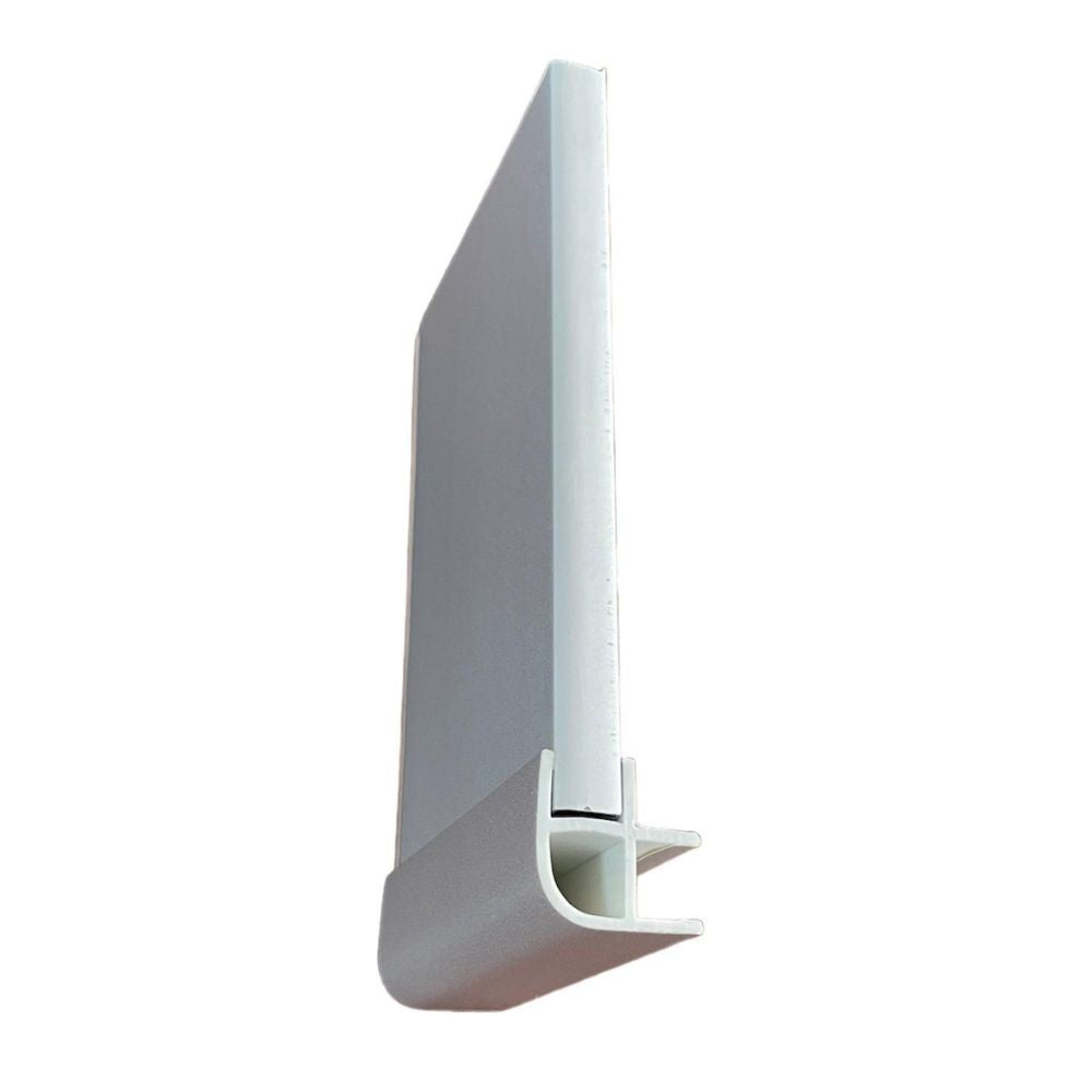 Angolare zoccolo in pvc rivestito alluminio H 10 cm.