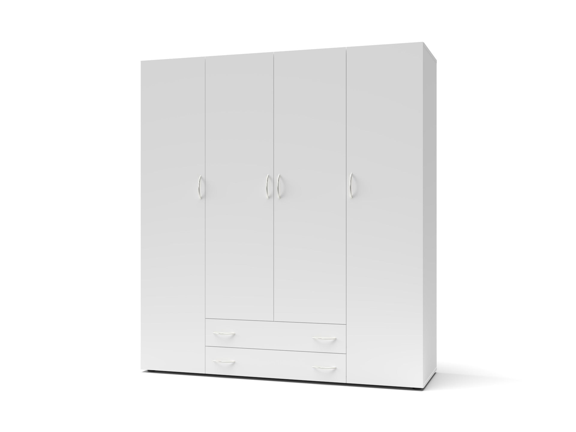 Armadio 4 ante 2 cassetti Seba 4 colore bianco