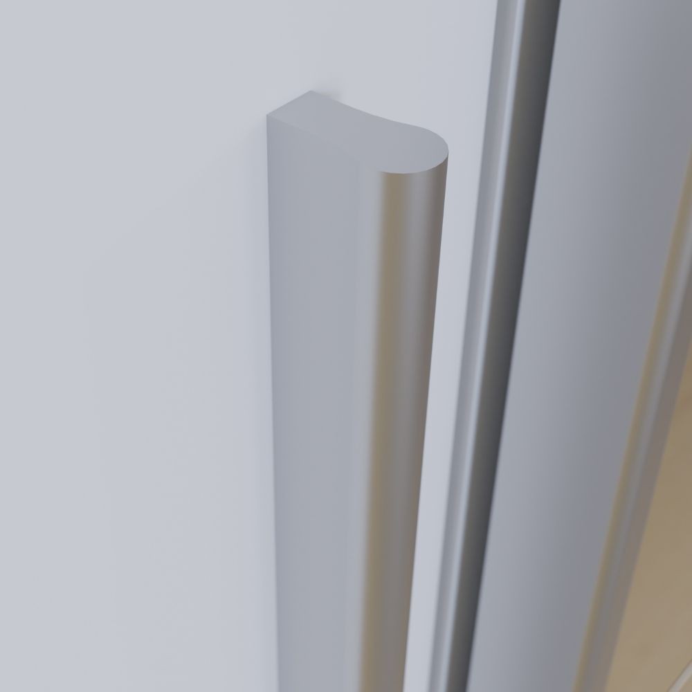 Armadio Callia con 2 ante battenti colore bianco e 2 ante scorrevoli con specchio 270.3x61.2xH210.5 cm.