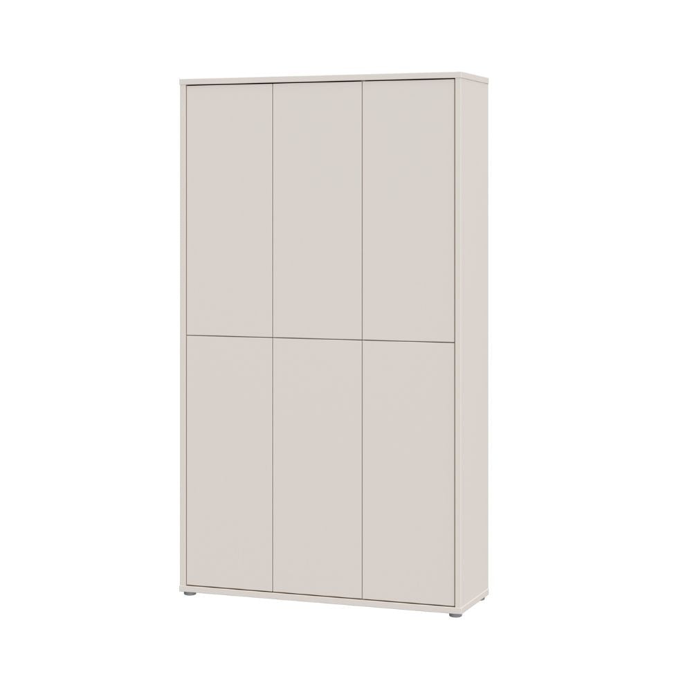 Armadio multiuso Medea 6 ante colore cashmere 109.2x34.9xH191.9 cm.