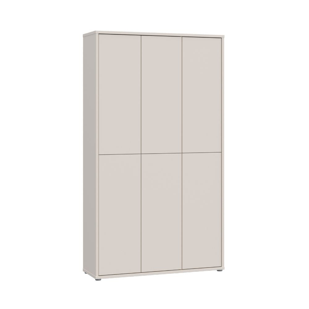 Armadio multiuso Medea 6 ante colore cashmere 109.2x34.9xH191.9 cm.
