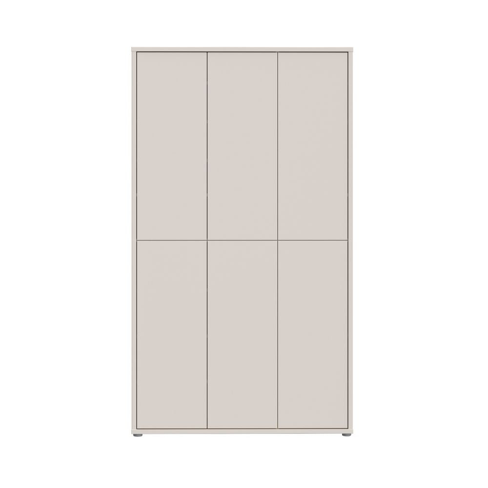 Armadio multiuso Medea 6 ante colore cashmere 109.2x34.9xH191.9 cm.