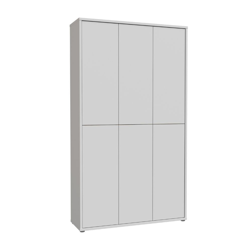 Armadio multiuso Medea 6 ante colore grigio chiaro 109.2x34.9xH191.9 cm.