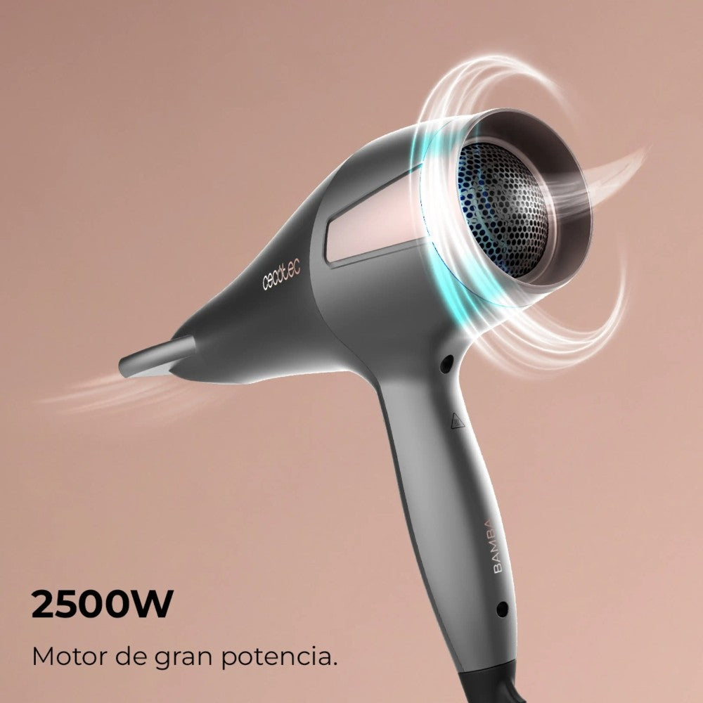 Asciugacapelli Cecotec IoniCare Radiance da 2500 W con tecnologia ioni con beccuccio concentratore e diffusore