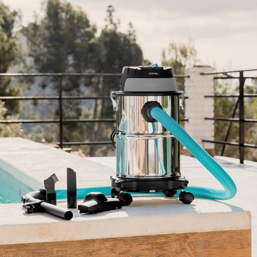 Aspirapolvere Cecotec Conga Rockstar Wet & Dry Steel per solidi e liquidi con 1200 W di potenza e 16 L di capacità