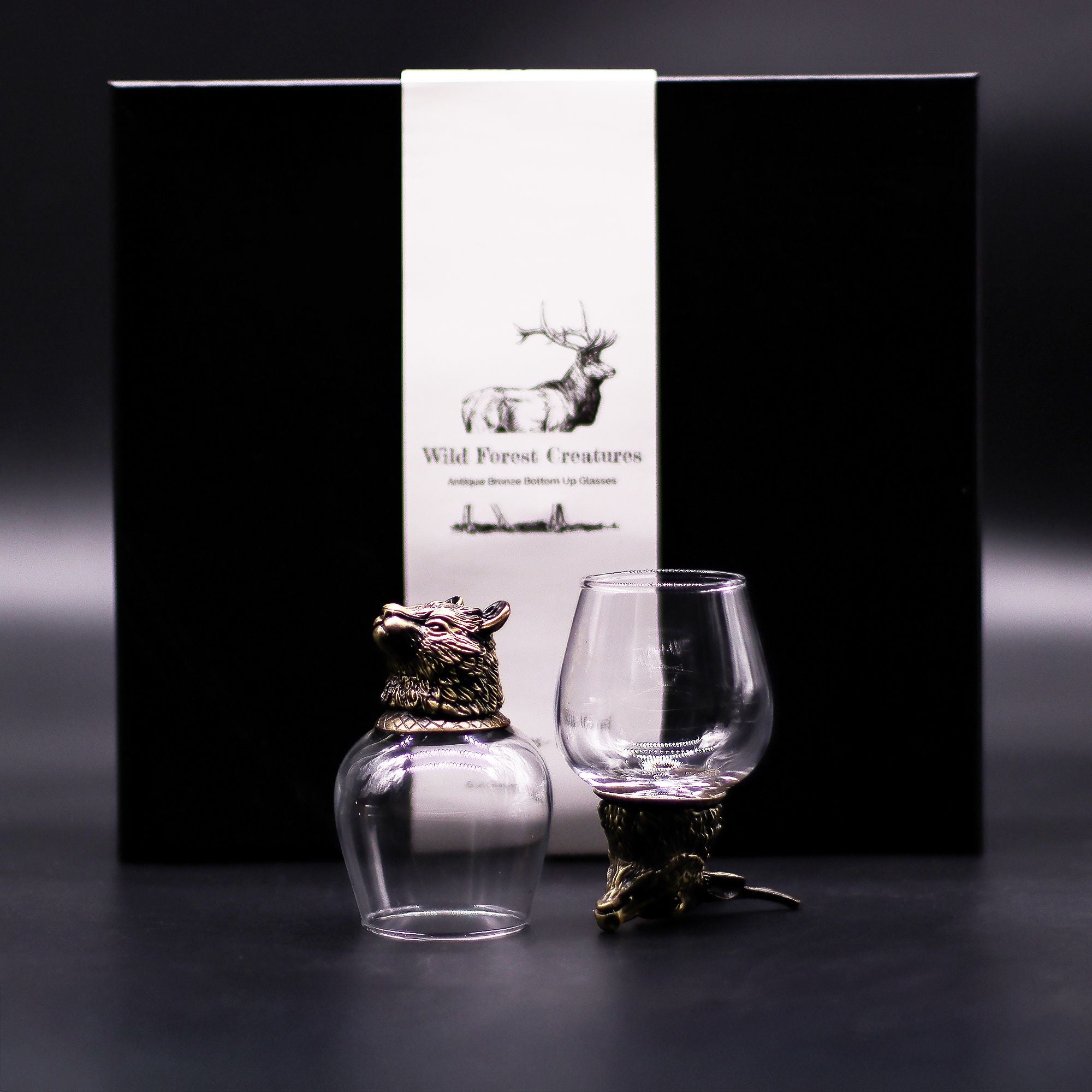 Gift Set of 6 Glasses (100ml) - Mystical Creatures - Antique Bronze