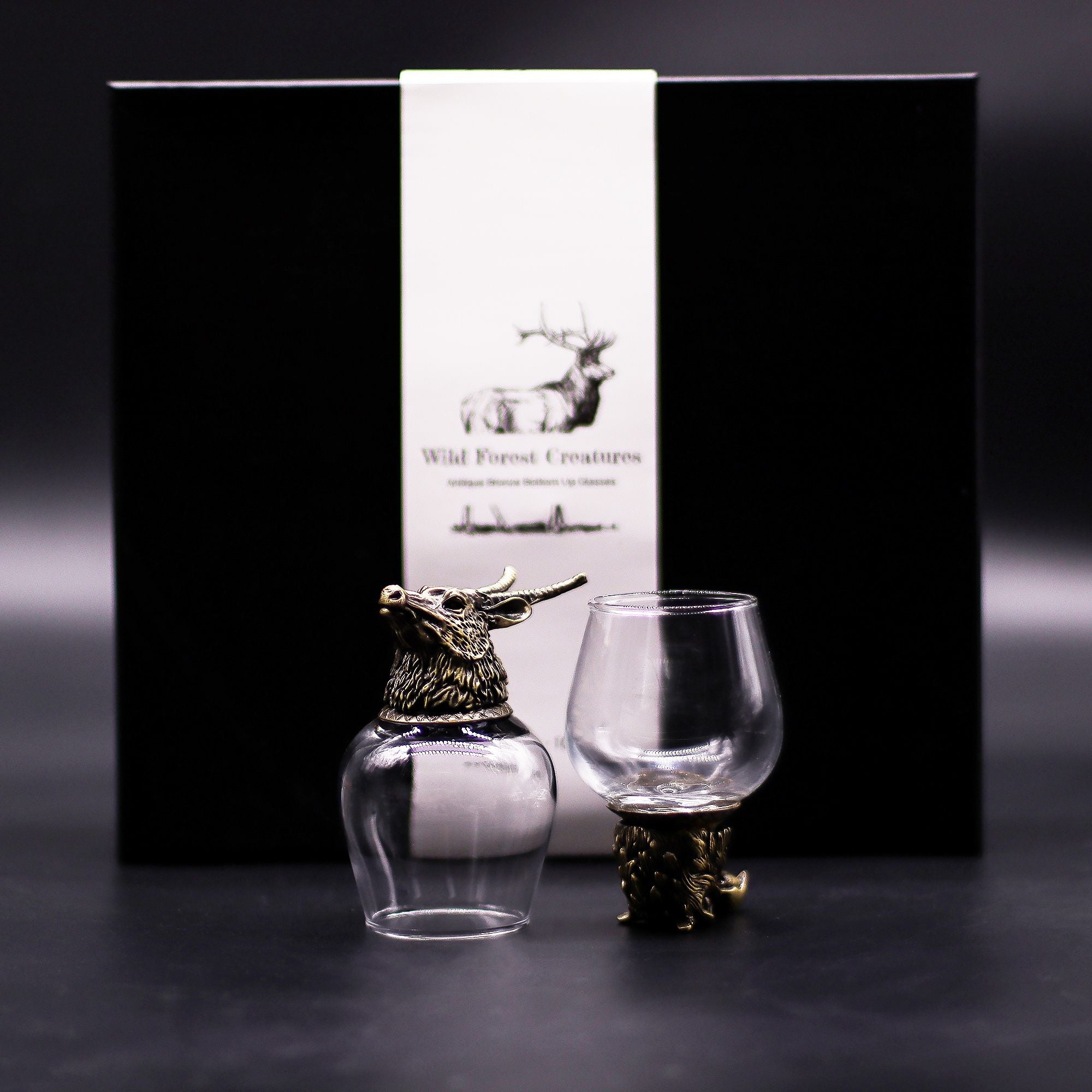 Gift Set of 6 Glasses (100ml) - Mystical Creatures - Antique Bronze