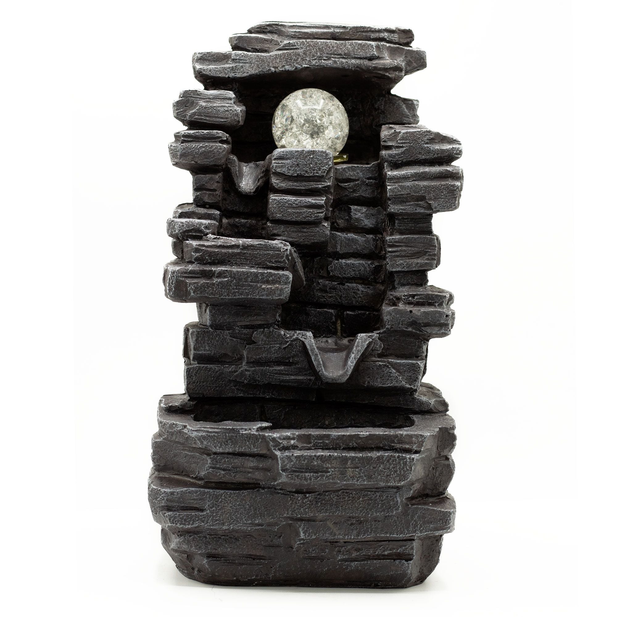 Fontana da tavolo - 35cm - Slab Rocks Formation & Crystal Ball
