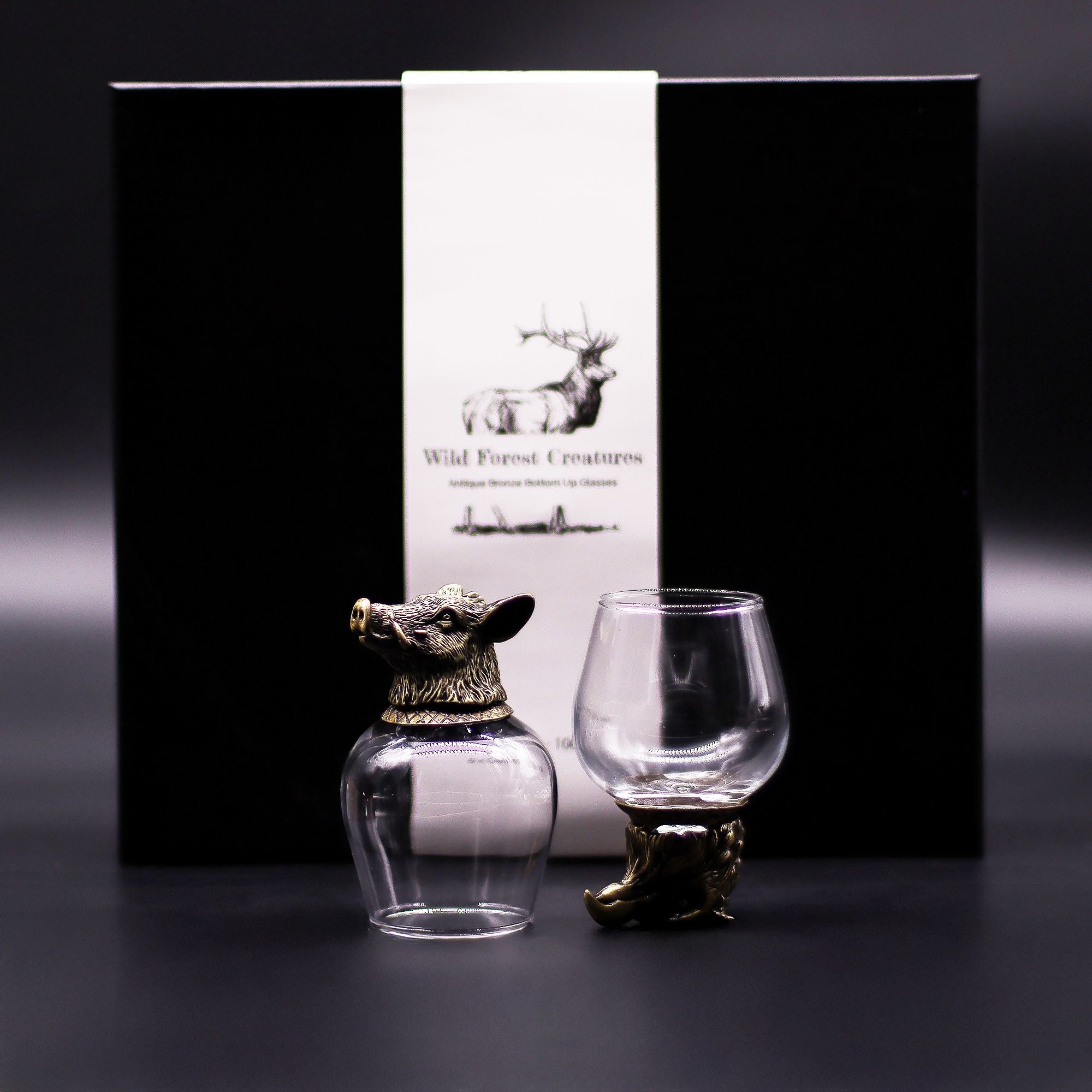 Gift Set of 6 Glasses (100ml) - Mystical Creatures - Antique Bronze