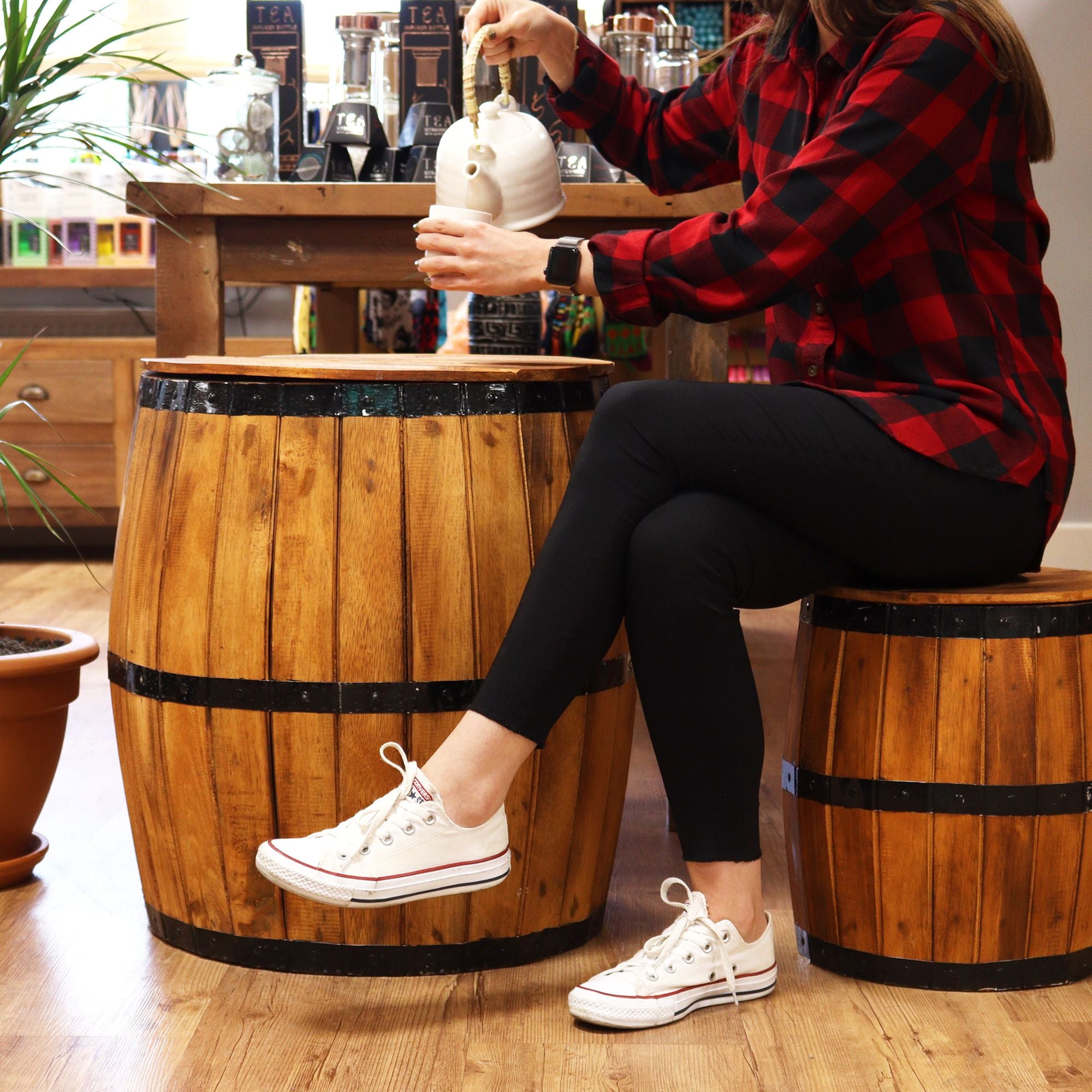 Beer Barrel Stool - Natural