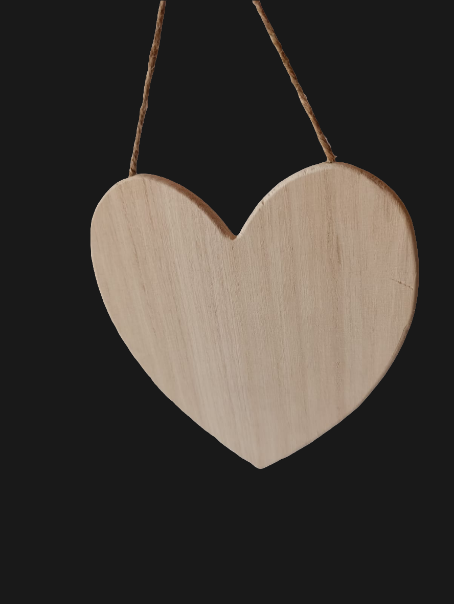 Cuori personalizzabili in legno