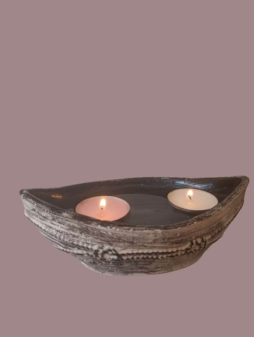 Barchetta porta candele