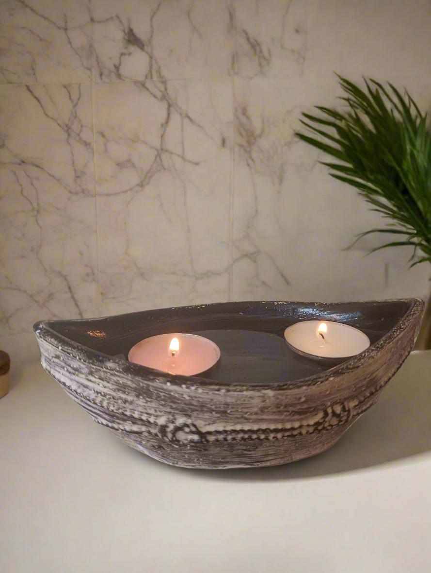 Barchetta porta candele