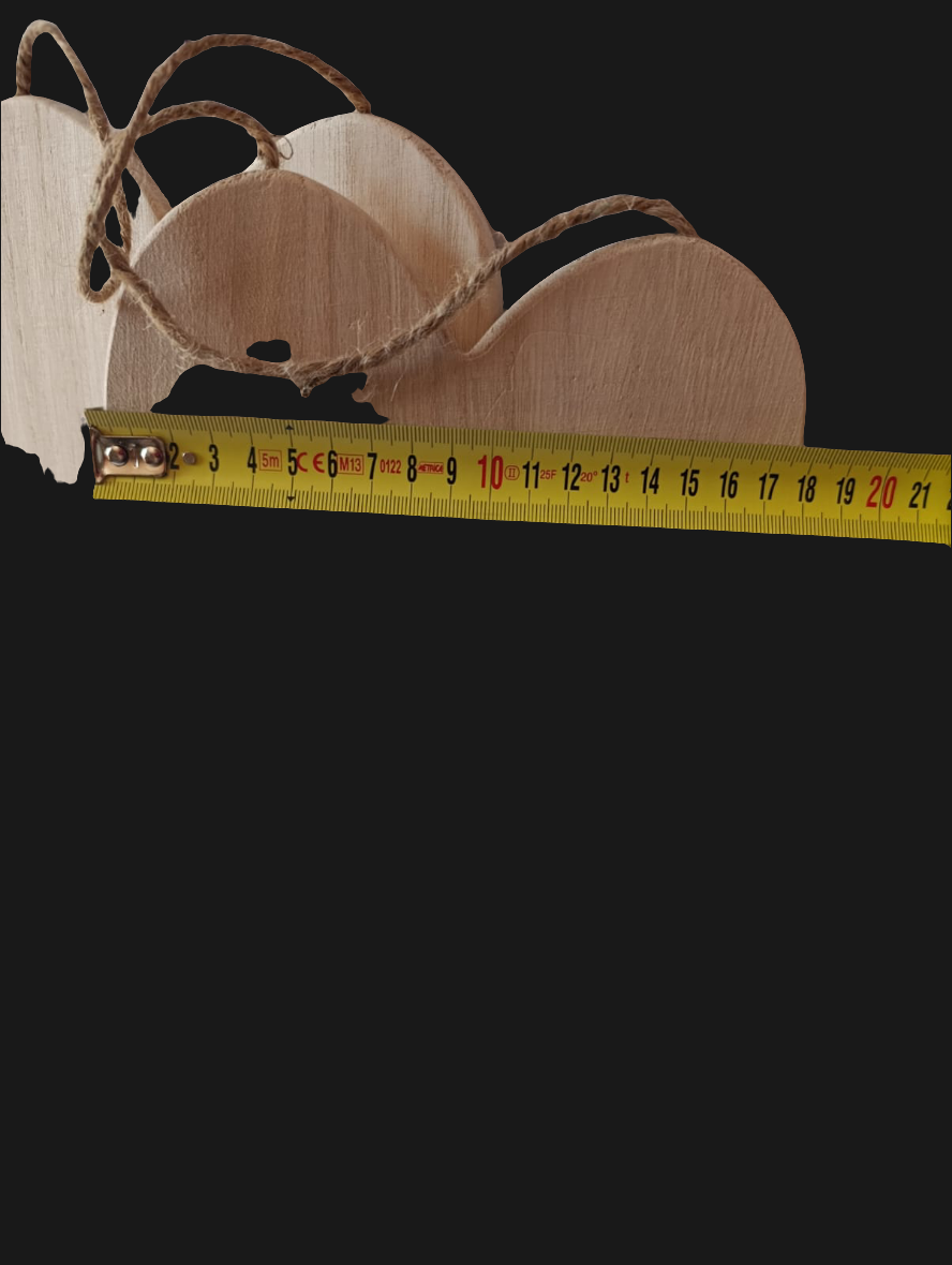 Cuori personalizzabili in legno