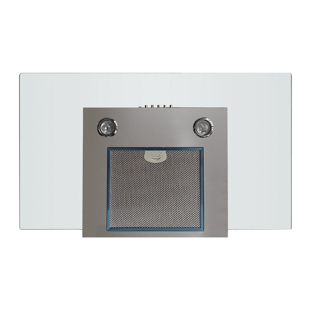 Barriviera Cappa Diamante 90 cm. 3 livelli di velocità piano in vetro classe C