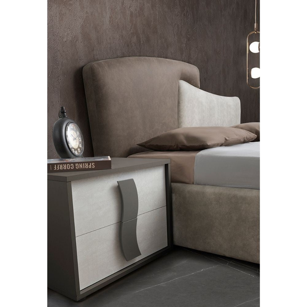 Camera da letto Twin con letto contenitore colore grigio