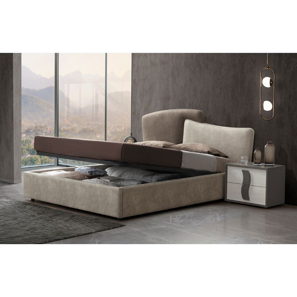 Camera da letto Twin con letto contenitore colore grigio