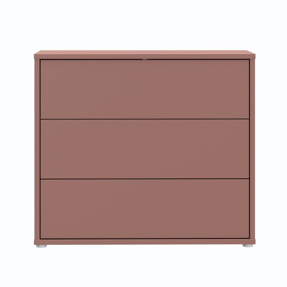 Cassettiera Medea 3 cassetti in colore terracotta