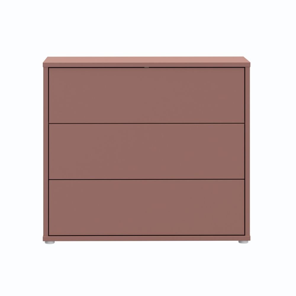 Cassettiera Medea 3 cassetti in colore terracotta