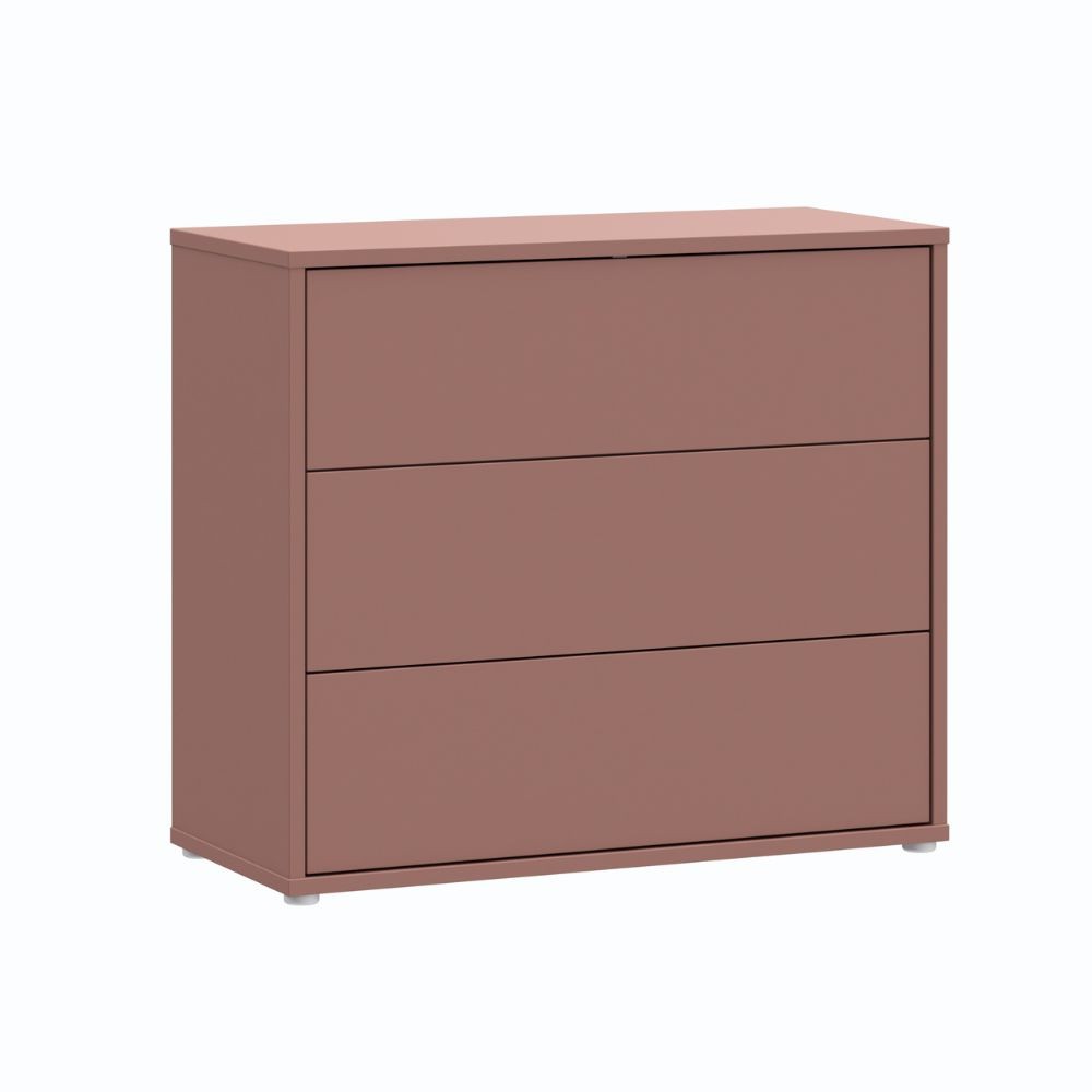 Cassettiera Medea 3 cassetti in colore terracotta