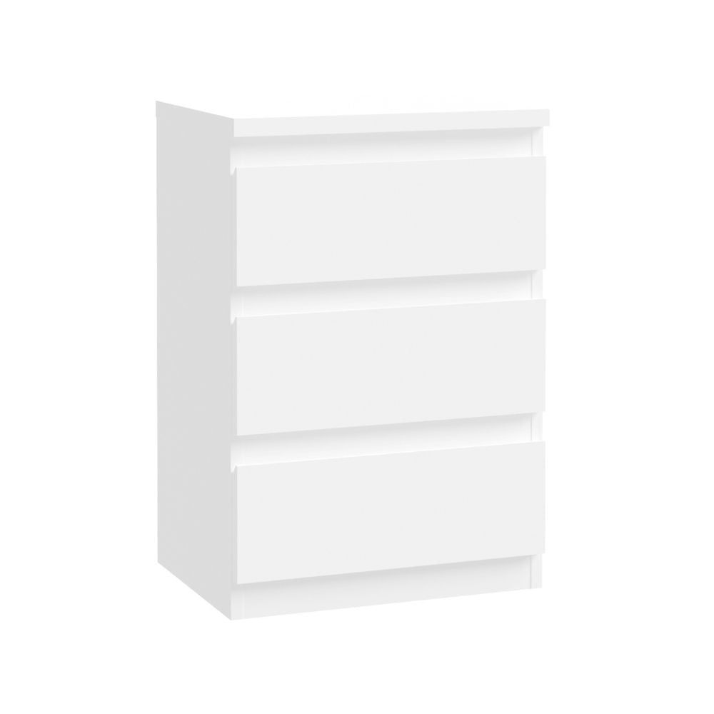 Cassettiera Morgan 3 cassetti 41.8 x H 61.5 x 32.2 cm colore bianco