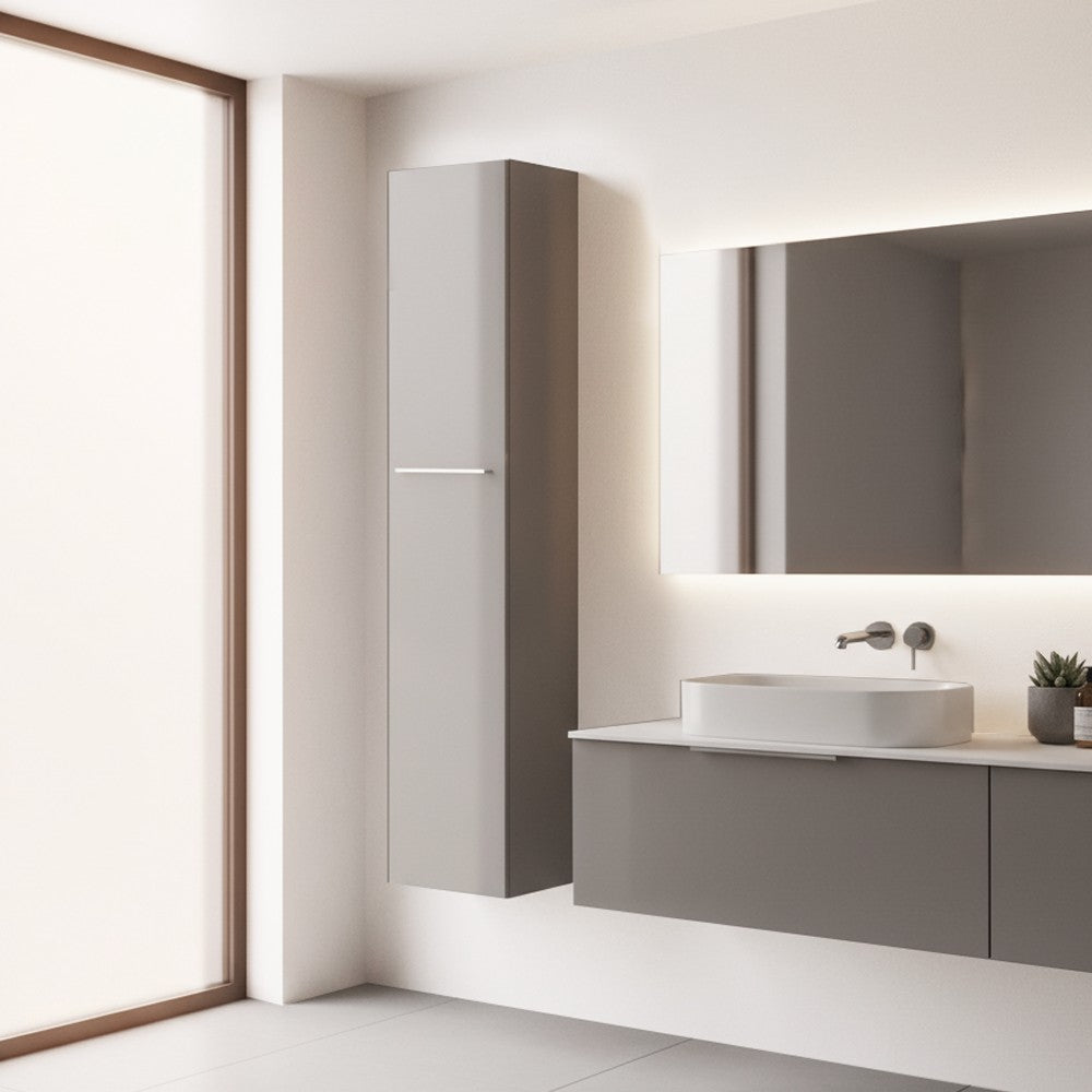 Colonna bagno sospesa Remix 1 anta H 174 colore grigio granito