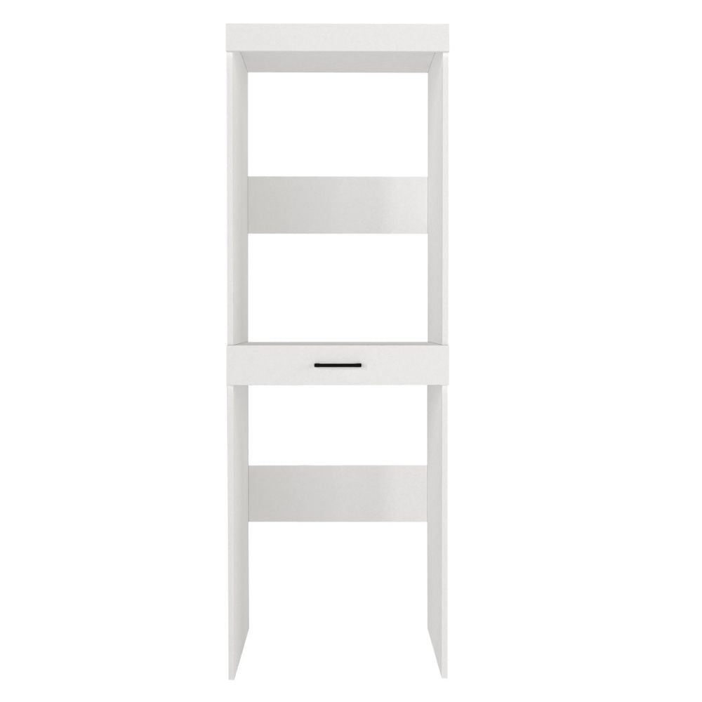 Colonna bucato coprilavatrice e copriasciugatrice Fika con cassetto appoggio colore bianco
