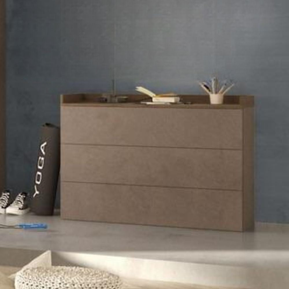ComÃ² Quinn 3 cassetti colore bronzo noce mercure