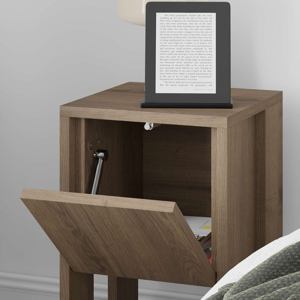 Comodino Ema hitit noce con anta ribalta 30x30x55h