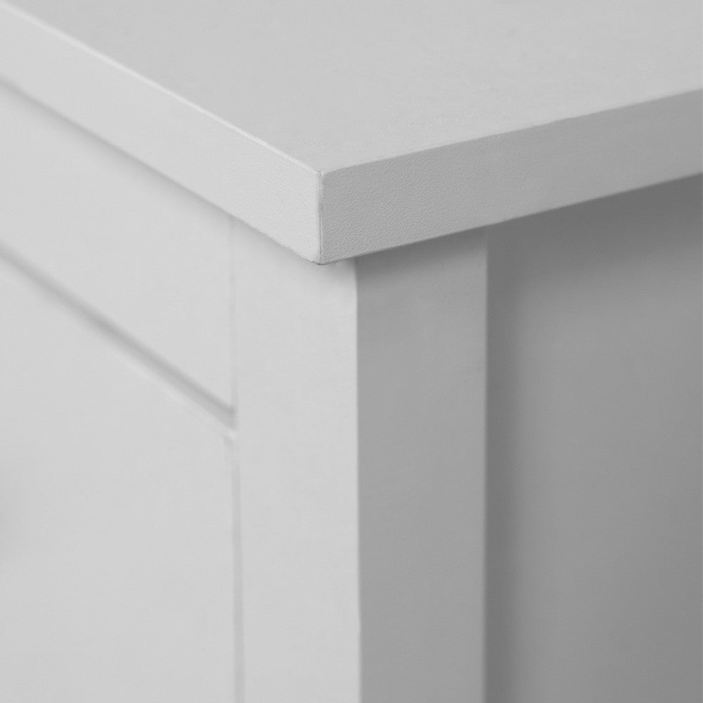 Comodino Karlstad 61A con 2 cassetti colore bianco