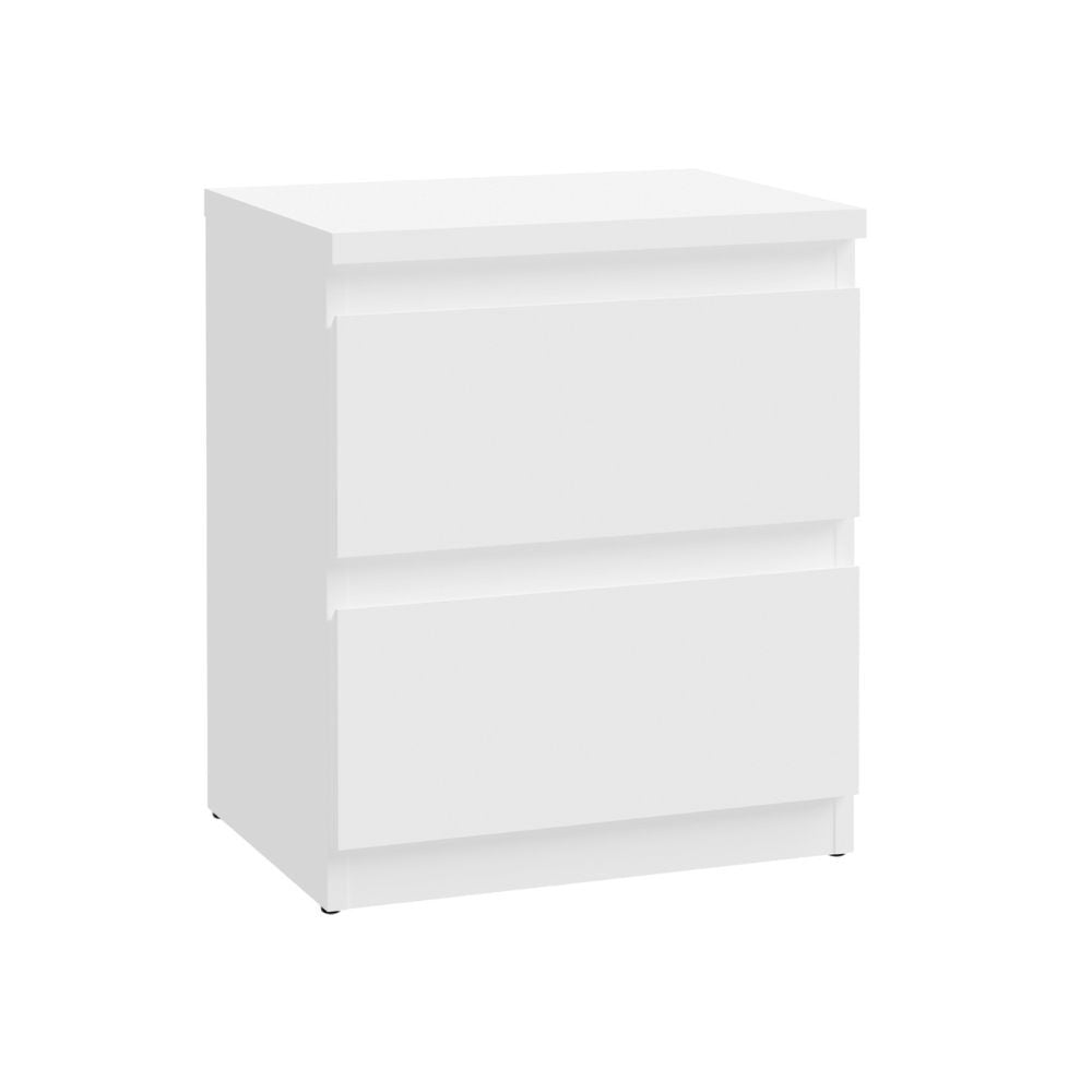 Comodino Morgan 2 cassetti 41.8 x 32.2 x H 49.3 cm. colore bianco