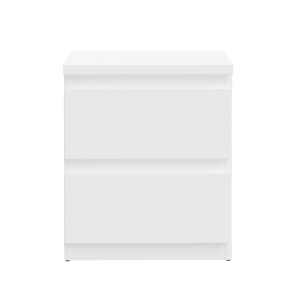 Comodino Morgan 2 cassetti 41.8 x 32.2 x H 49.3 cm. colore bianco