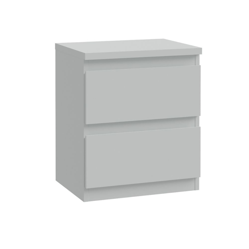 Comodino Morgan 2 cassetti 41.8 x 32.2 x H 49.3 cm. colore grigio chiaro
