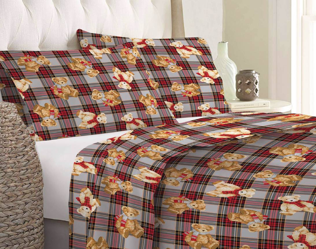 Completo lenzuolo in felpato letto singolo una piazza orsetto orsacchiotto