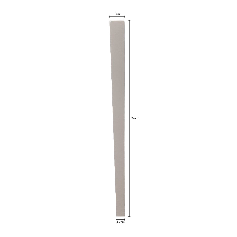 Confezione 4 gambe piramidali H 74 cm. in bianco frassinato