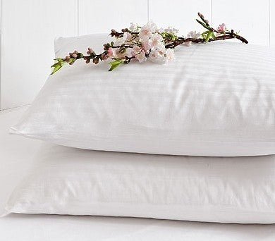 Coppia SOPRA FEDERA per guanciale bianca jacquard zip cuscino letto cotone