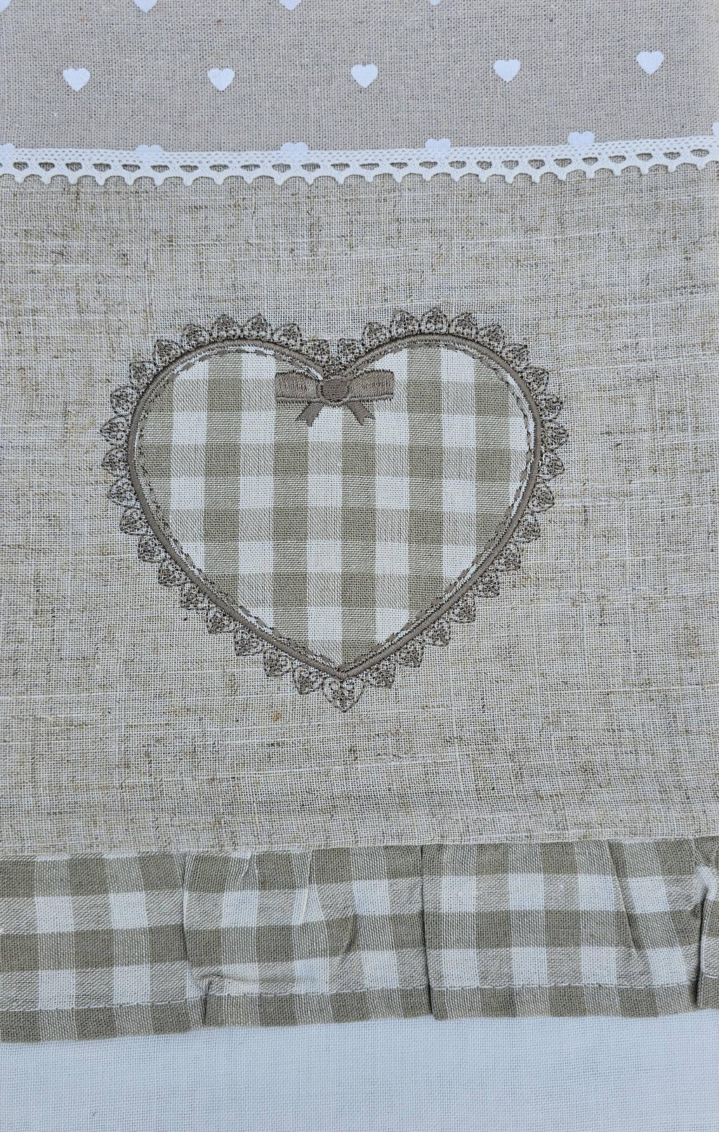 Coppia tende lino cotone cm 60x150 adatte per cucina disegno tirolese shabby - Milano 7 Arte e Design