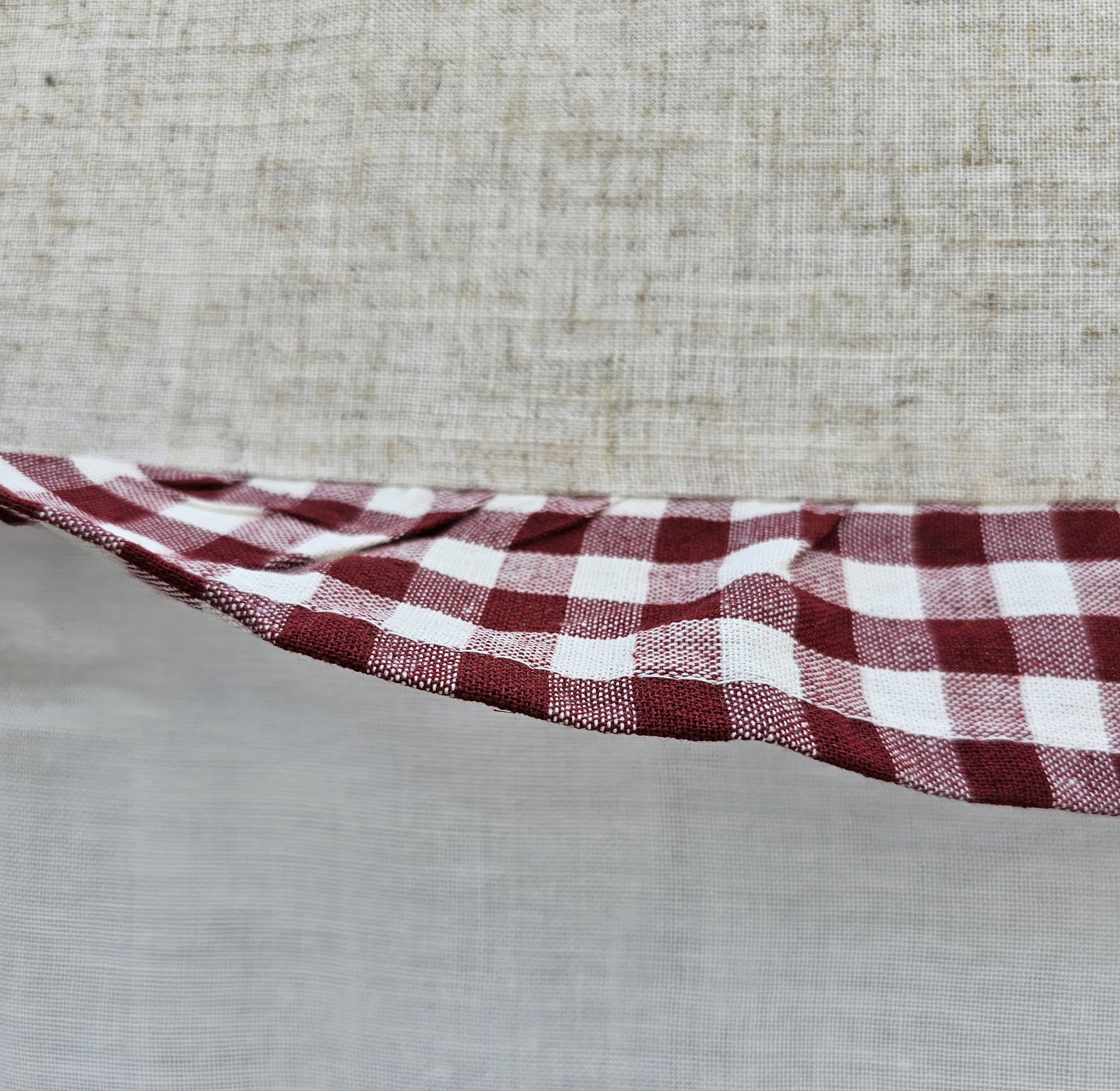 Coppia tende lino cotone cm 60x150 adatte per cucina disegno tirolese shabby - Milano 7 Arte e Design