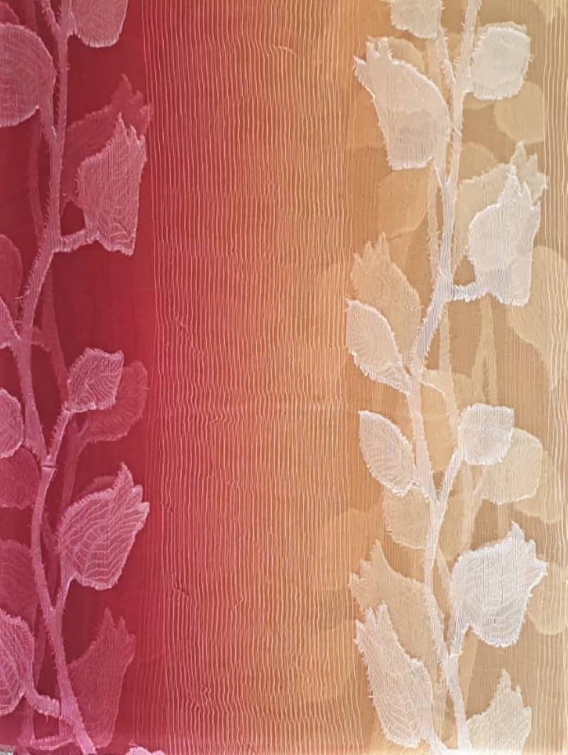 Coppia Tende porta finestra cucina salotto cm 60x220 Stock fiori degradè - Milano 7 Arte e Design