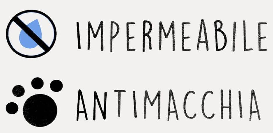 Copridivano Antimacchia Impermeabile lacci e tasche laterali effetto lino jeans - Milano 7 Arte e Design