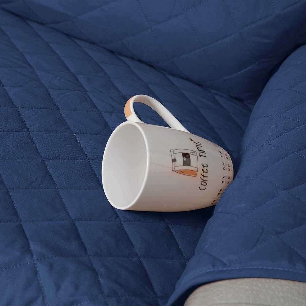 Copridivano copertura divano tinta unita Anti Macchia 2 posti relax Blu - Milano 7 Arte e Design