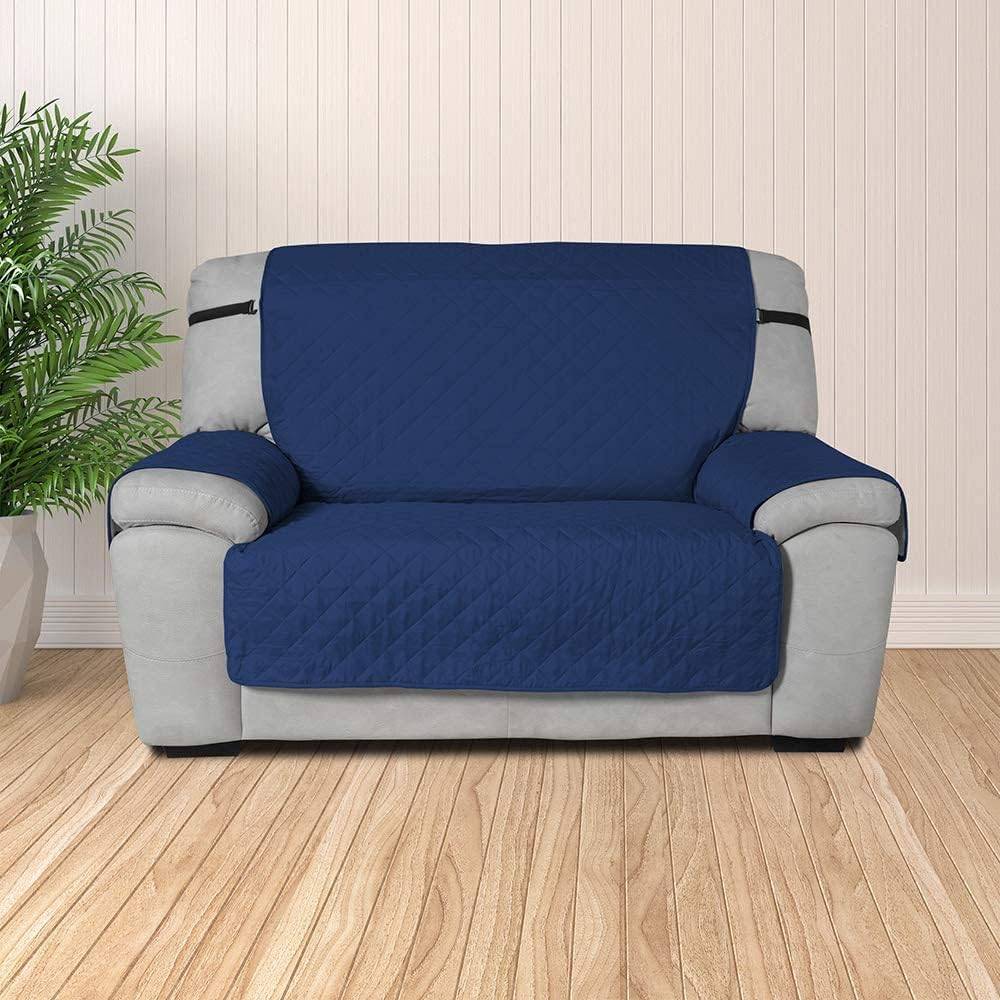 Copridivano copertura divano tinta unita ANTI MACCHIA 2 posti relax Blu - Milano 7 Arte e Design