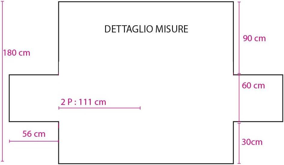 Copridivano copertura divano tinta unita Anti Macchia 2 posti relax panna - Milano 7 Arte e Design
